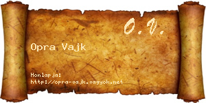 Opra Vajk névjegykártya