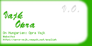 vajk opra business card